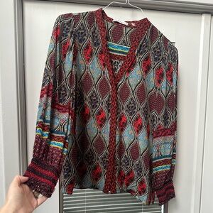 Alice + Olivia Vibrant Patterned Blouse